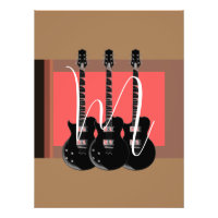 Pop Art Electric Guitar Monogram Initial