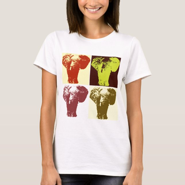 Pop Art Elephant T-Shirt (Front)