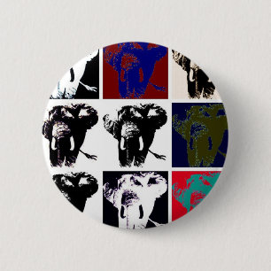 Pop Art Elephants 2 Inch Round Button