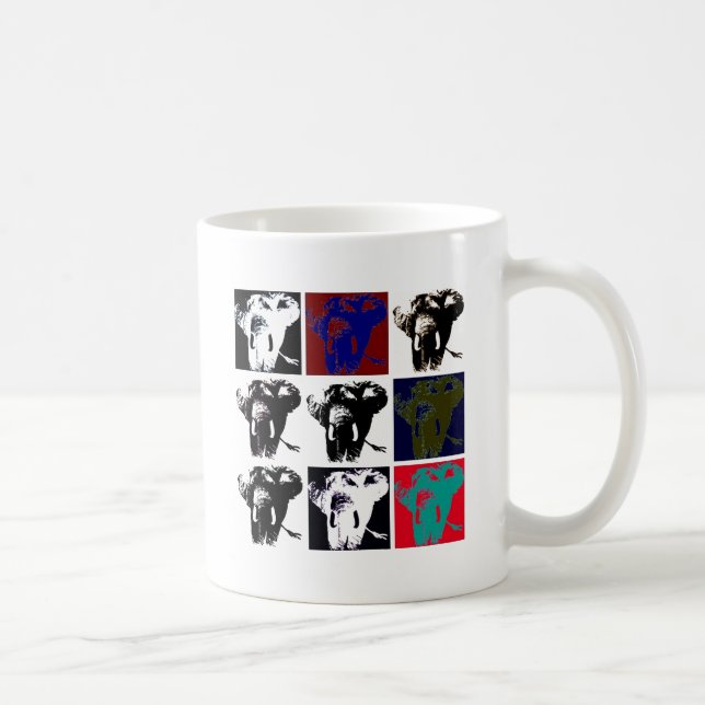 Pop Art Elephants Coffee Mug (Right)