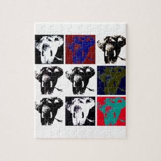 Pop Art Elephants Jigsaw Puzzle