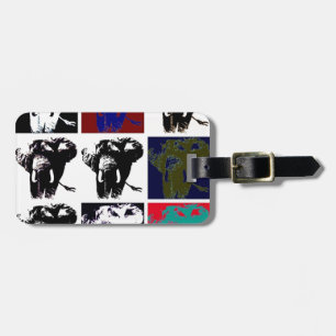 Pop Art Elephants Luggage Tag