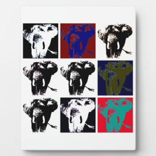 Pop Art Elephants Plaque