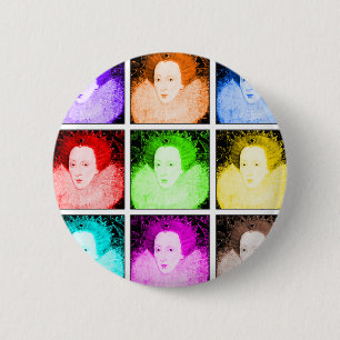 Pop Art Elizabeth I 2 Inch Round Button
