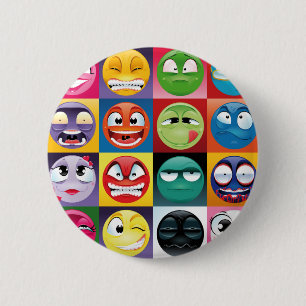 pop art emojis 2 inch round button