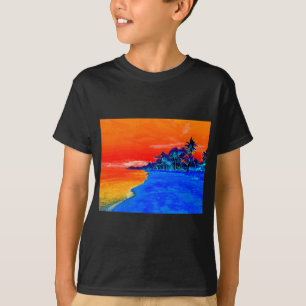 Pop Art Exotic Beach Palm Trees T-Shirt