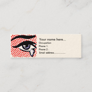 Pop Art Eye Mini Business Card