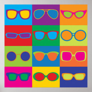 Pop Art Eyeglasses Poster