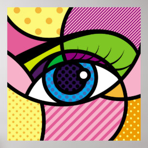 POP ART Eyes Illustration.art,pop,eye,graphic desi Poster