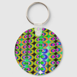 Pop art fabric keychain