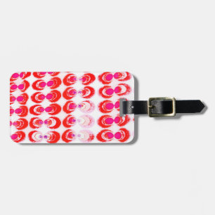 Pop art fabric luggage tag