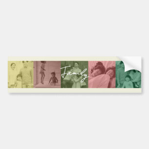Pop Art Family Photo Collage Car  Bumper Sticker