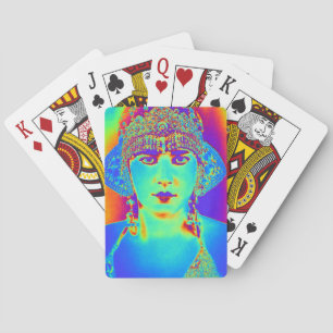Pop Art Flapper Playing Cards