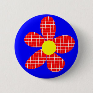 Pop Art Flower 2 Inch Round Button