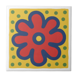 Pop Art Flower Tile
