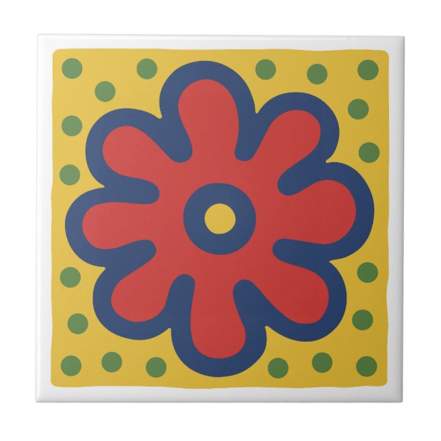 Pop Art Flower Tile (Front)