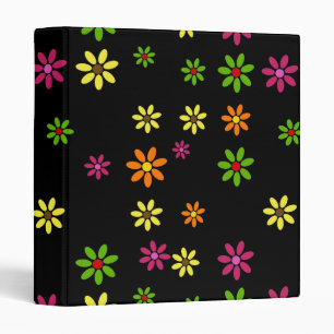Pop Art Flowers seamless pattern + your ideas Binder