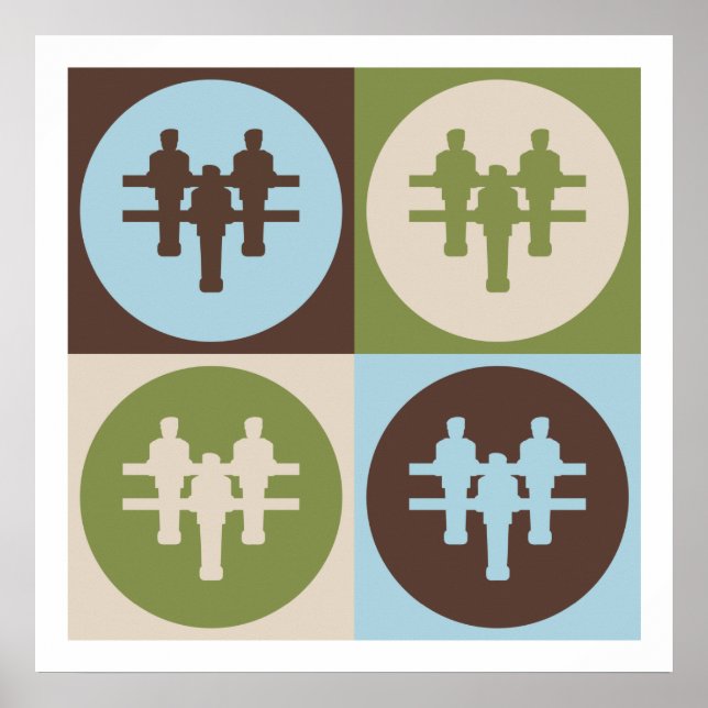 Pop Art Foosball Poster (Front)