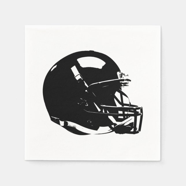 Pop Art Football Helmet Napkin (Front)