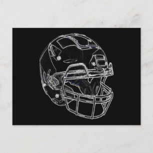 Pop Art Football Helmet Postcard