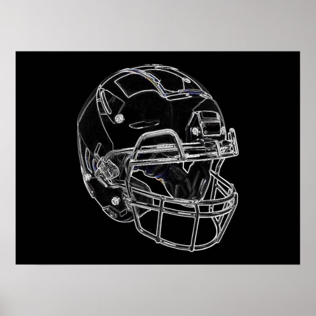 Pop Art Football Helmet Poster (Front)