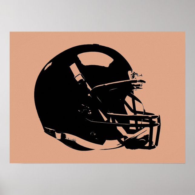 Pop Art Football Helmet Poster (Front)