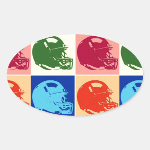 Pop Art Football Helmet Sticker