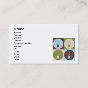 Pop Art Fountain Pens Business Card