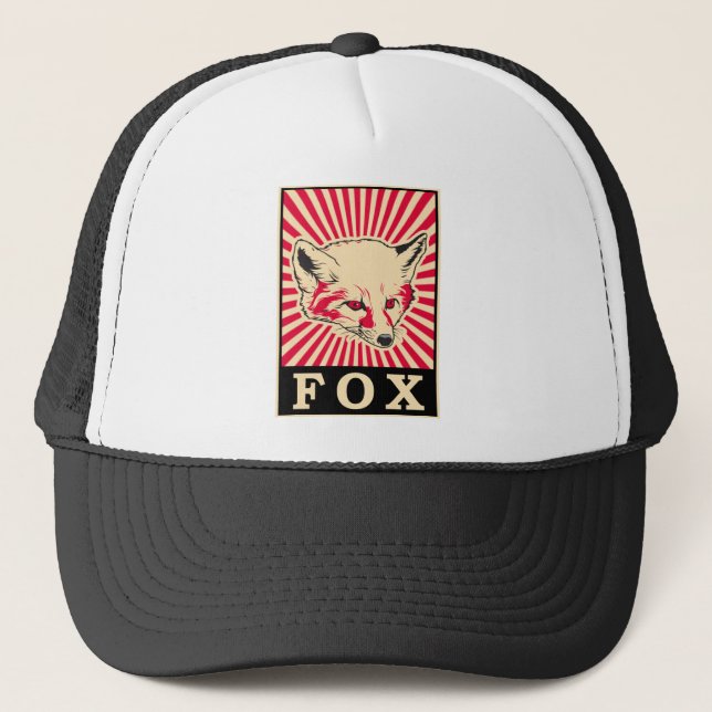 Pop Art Fox Trucker Hat (Front)