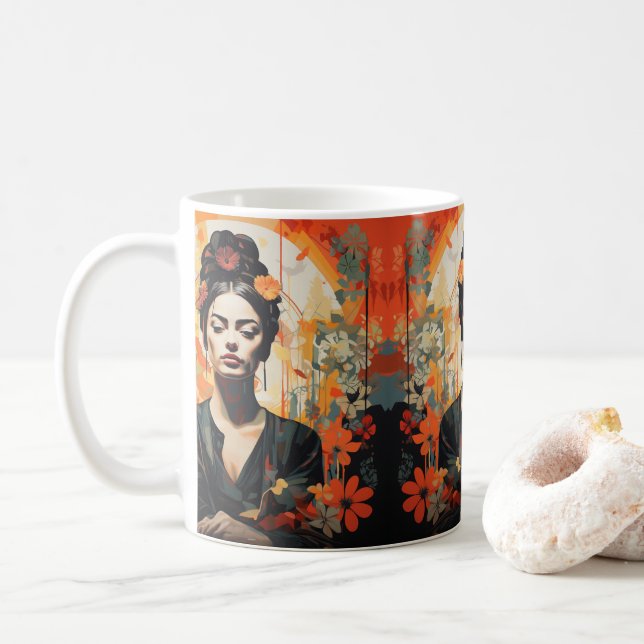 Pop Art Frida Coffee Mug (With Donut)