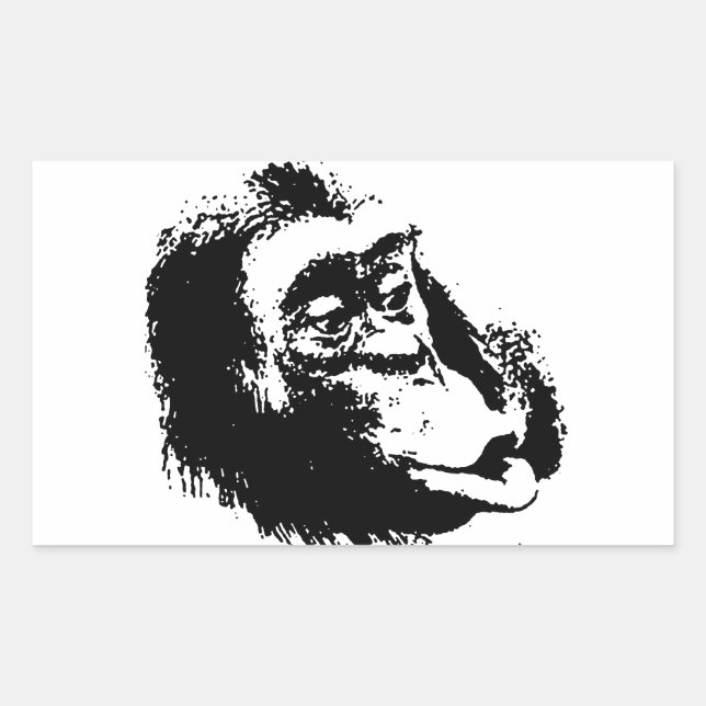 Pop Art Funny Chimpanzee Sticker (Front)