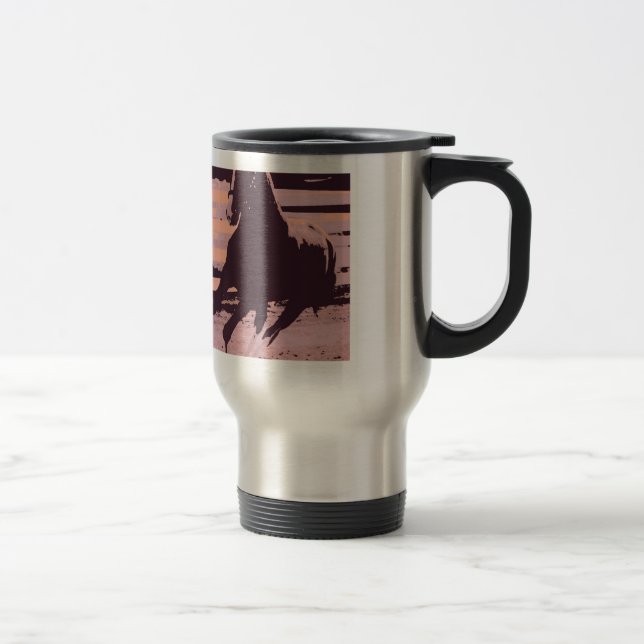 Pop Art Galloping Horse Travel Mug (Right)
