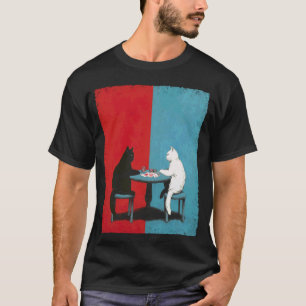 Pop Art Gambling Cat Playing Poker T-Shirt