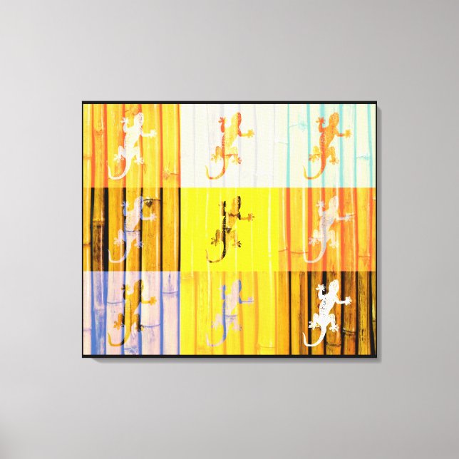 Pop Art Geckos - Wrapped Canvas (Front)