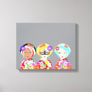 Pop Art Geishas Canvas Print