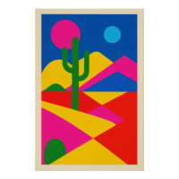 Pop-Art Geometric Desert