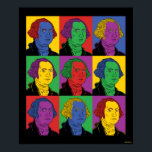 Pop Art George Washington Poster<br><div class="desc">"Pop Art George Washington" art graphic designed by bCreative shows an iconic portait of George Washington in a nine panel pop art piece! This makes a great gift for family, friends, or a treat for yourself! This funny graphic is a great addition to anyone's style. bCreative is a leading creator...</div>