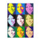 Pop Art Girl Portrait Profile Colored Pattern