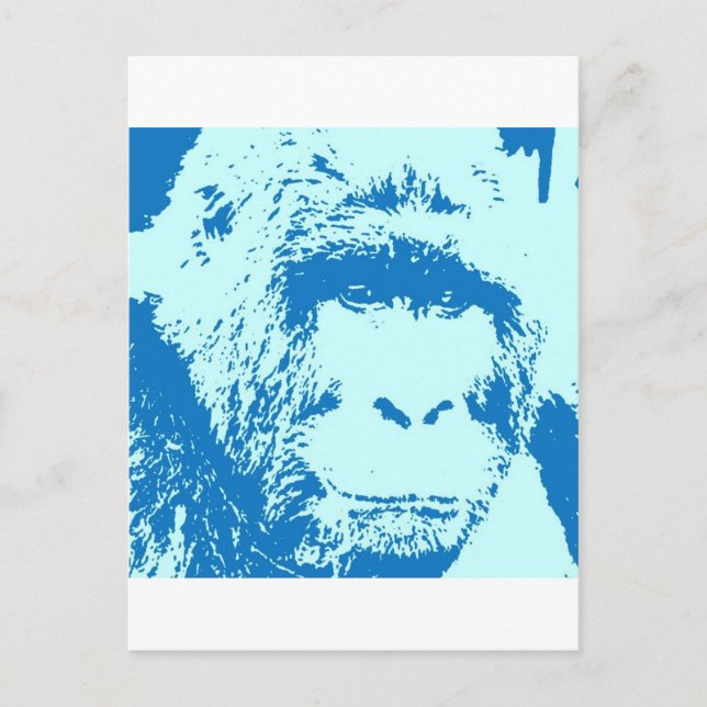Pop Art Gorilla Faces Postcard (Front)