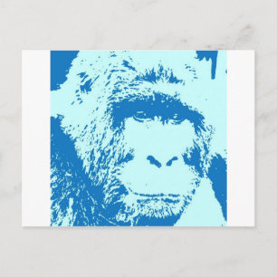 Pop Art Gorilla Faces Postcard