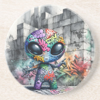 Pop Art Graffiti Alien Coaster