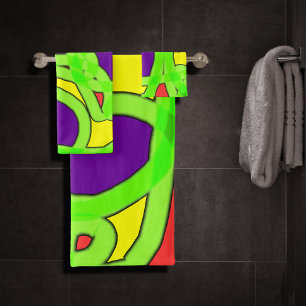 Pop Art Graffiti Bath Towel Set