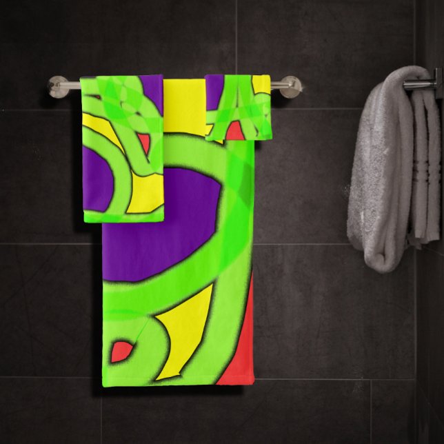 Pop Art Graffiti Bath Towel Set (Creator Uploaded)