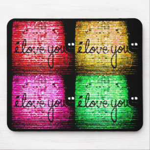 Pop Art Graffiti Love Wall Mouse Pad