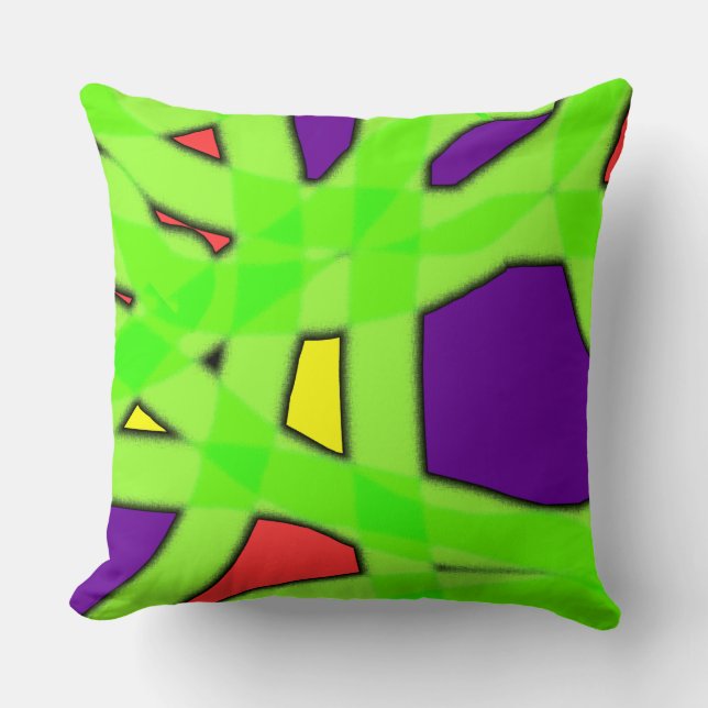 Pop Art Graffiti Throw Pillow (Front)