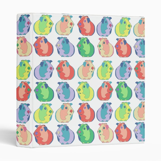 Pop Art Guinea Pig Pattern Binder (Front/Spine)