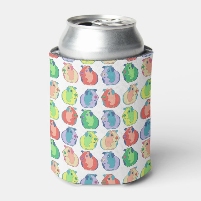 Pop Art Guinea Pig Pattern Can Cooler (Can Front)