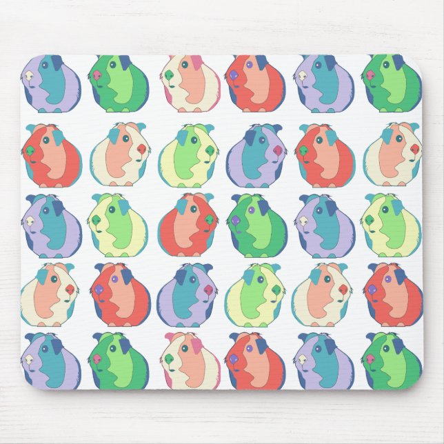 Pop Art Guinea Pig Pattern Mouse Pad (Front)