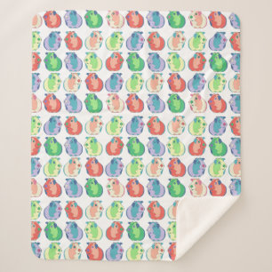 Pop Art Guinea Pig Pattern Sherpa Blanket