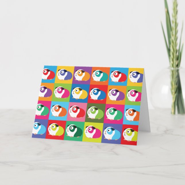 Pop Art Guinea Pigs Card (Front)